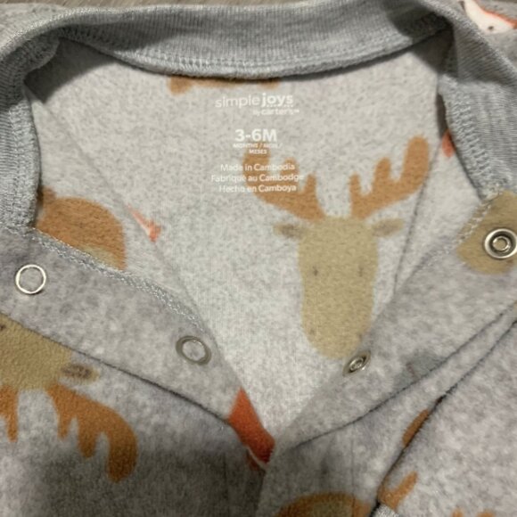 Simple Joys by Carter's 2-pack fleece footed sleep & play sleepers (3-6 months) - Picture 5 of 8